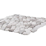 Jeffrey Court Bailey Grey Pebble 12 in. x 12 in. x 10 mm Honed Natural Stone Mosaic Wall/Floor Tile