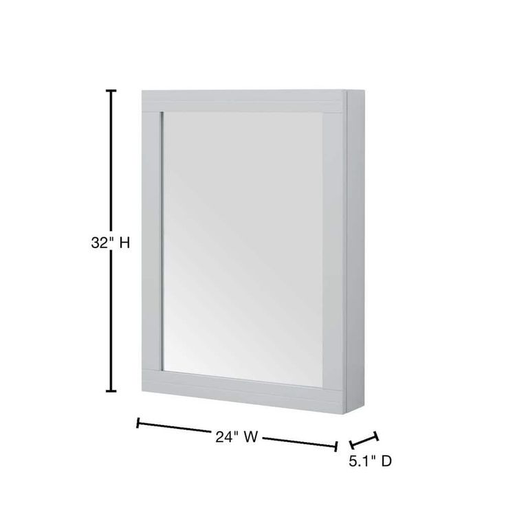 Home Decorators Collection Sturgess 24 in. W x 32 in. H Rectangular Medicine Cabinet with Mirror