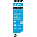 Philips 32-Watt 4 ft. Linear T8 Fluorescent Tube Light Bulb Natural Daylight (5000K) (10-Pack)