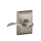 Accent Matte Black Privacy Bed/Bath Door Lever with Addison Trim - Super Arbor
