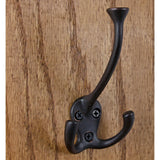 4-1/2 in. x 2-1/2 in. Oil Rubbed Bronze Large Robe/Coat/Hat Tri-Hooks (10-Pack) - Super Arbor