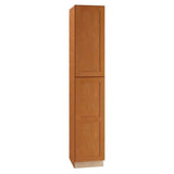 Home Decorators Collection Newport 18 in. W x 24 in. D x 90 in. H Assembled Plywood Pantry Kitchen Cabinet in Cinnamon with 4ROT Soft Close LH