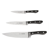 3-Piece High-Carbon Steel Knife Set with 4 in. Paring Knife, 6 in. Utility Knife and 8 in. Chef's Knife