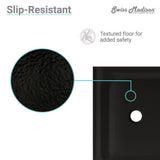 Voltaire 60 in. x 36 in. Acrylic Single-Threshold Right Drain Shower Base in Black - Super Arbor