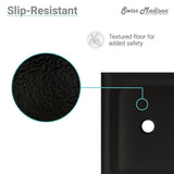 Voltaire 60 in. x 36 in. Acrylic Single-Threshold Right Drain Shower Base in Black - Super Arbor