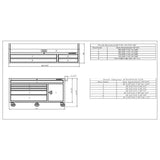61 in. W 10-Drawer 1-Door Combination Tool Chest and Rolling Cabinet Set in Gloss Black