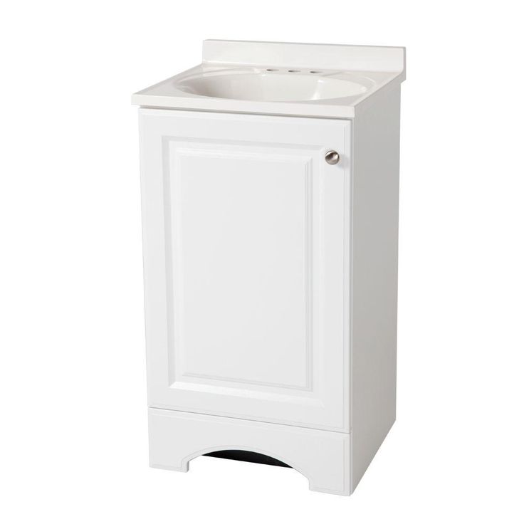 31 in. W Vanity in White with Cultured Marble Vanity Top in White