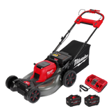 Milwaukee M18 FUEL Brushless 21 in. Self-Propelled Mower Kit with String Trimmer, Edger, Hedge Trimmer, (2) 12.0 Ah Batteries and Charger