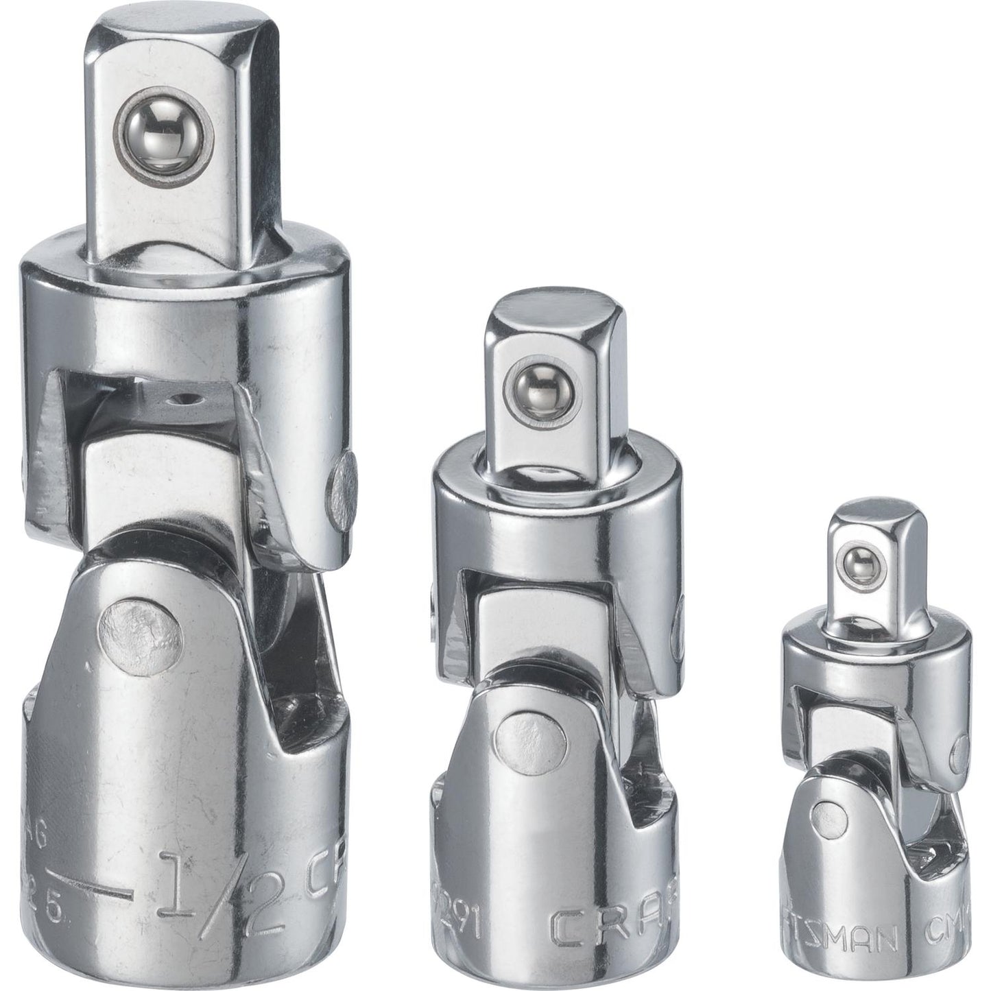 Craftsman Universal Joint Set, 3 pc - 1/4, 3/8, 1/2 in. Drive