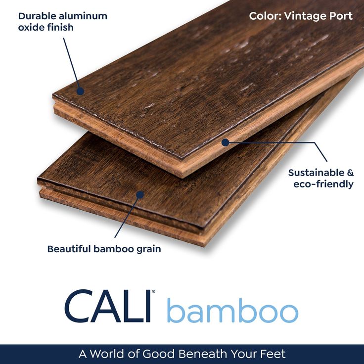 Cali Bamboo (Sample) Fossilized Vintage Port Bamboo Solid Handscraped Waterproof Hardwood Flooring