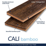 Cali Bamboo (Sample) Fossilized Vintage Port Bamboo Solid Handscraped Waterproof Hardwood Flooring