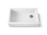 KOHLER Whitehaven 35.68-in x 21.56-in White Single Bowl Tall (8-in or Larger) Undermount Apron Front/Farmhouse Residential Kitchen Sink