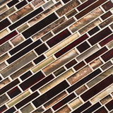 MSI Artista Interlocking 12 in. x 12 in. x 8 mm Glossy Glass Mesh-Mounted Mosaic Wall Tile (10 sq. ft. / case)