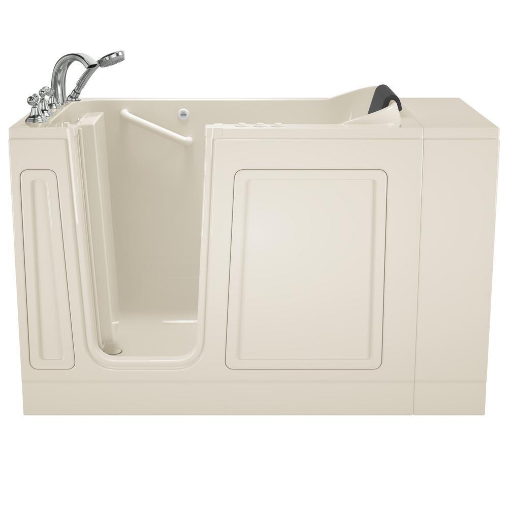 Acrylic Luxury 48 in. x 28 in. Left Hand Walk-In Whirlpool and Air Bathtub in Linen - Super Arbor
