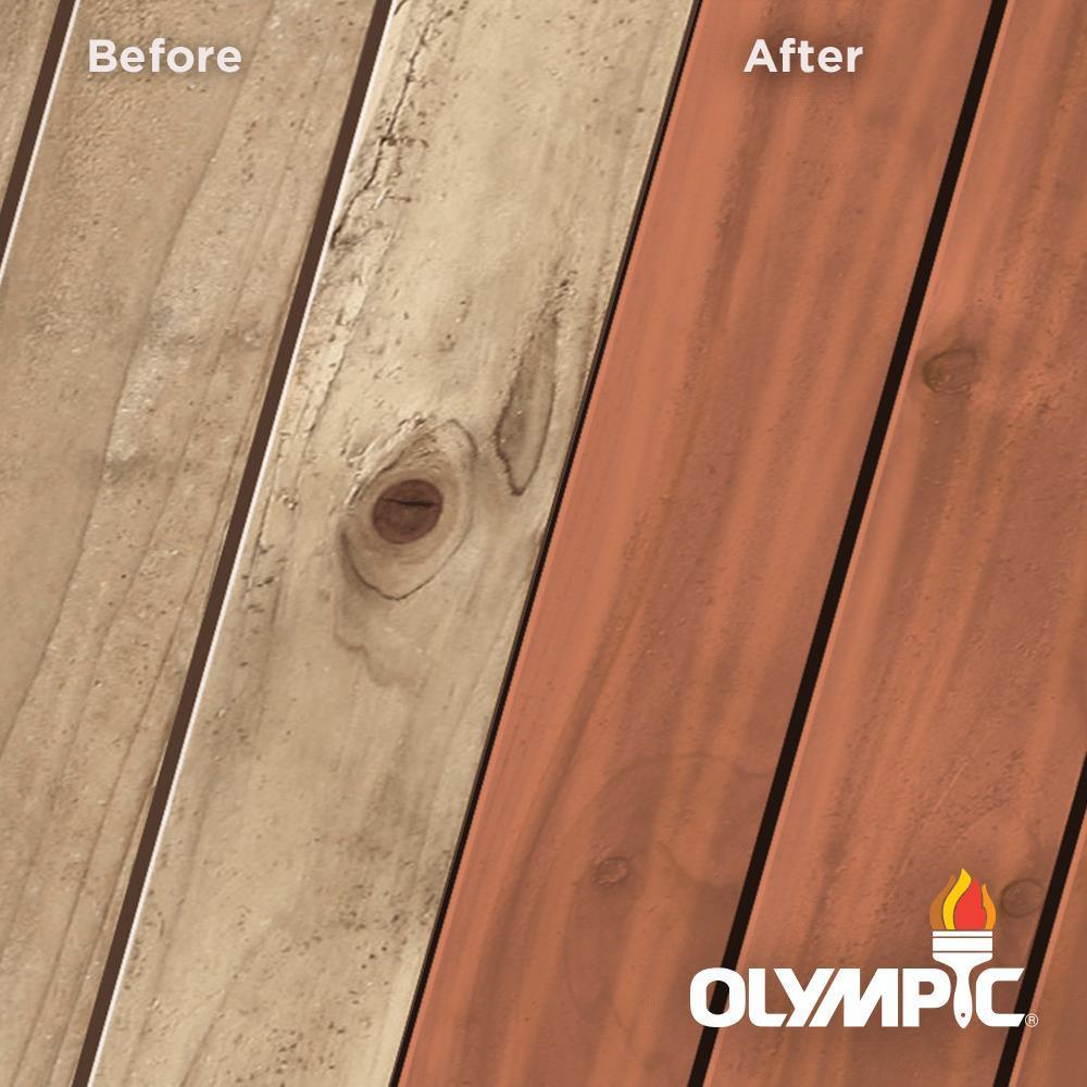 Olympic Maximum 5 gal. Rosewood Semi-Transparent Exterior Stain and Sealant in One - Super Arbor