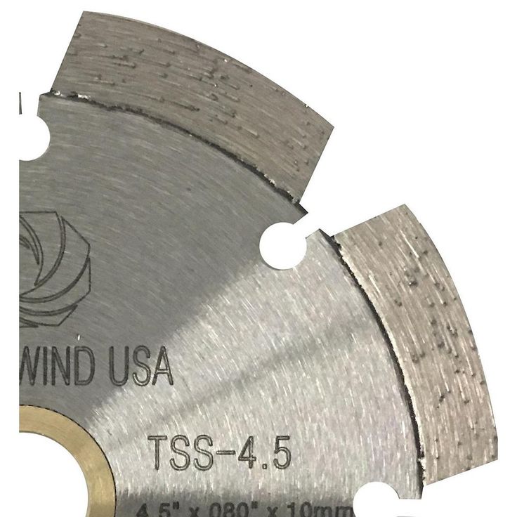Whirlwind USA 4.5 in. 8-Teeth Segmented Laser Welded Diamond Blade for Dry or Wet Cutting Concrete, Stone, Brick and Masonry