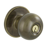 Jeffir Satin Nickel Keyed Entry Door Knob - Super Arbor