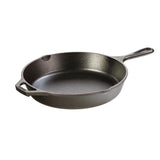 10.25 in. Cast Iron Skillet in Black with Pour Spout