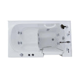 52.75 in. Walk-In Whirlpool Bathtub in White with 1.6 GPF Single Flush Toilet - Super Arbor