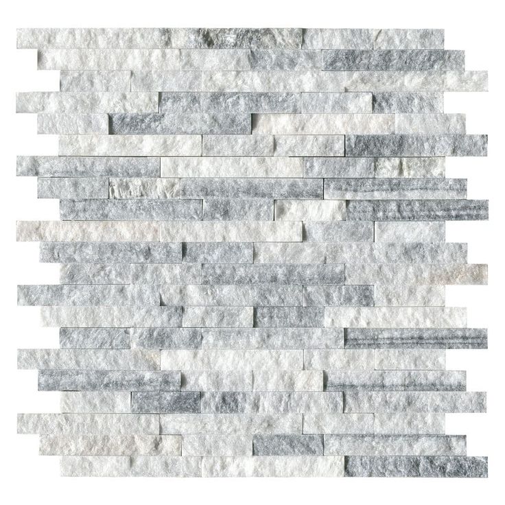 MSI Alaska Gray Split Face 12 in. x 12 in. x 10 mm Textured Marble Mesh-Mounted Mosaic Tile (10 sq. ft. / case)