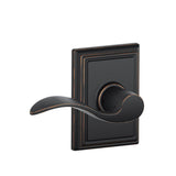 Accent Satin Nickel Passage Hall/Closet Door Lever with Addison Trim - Super Arbor