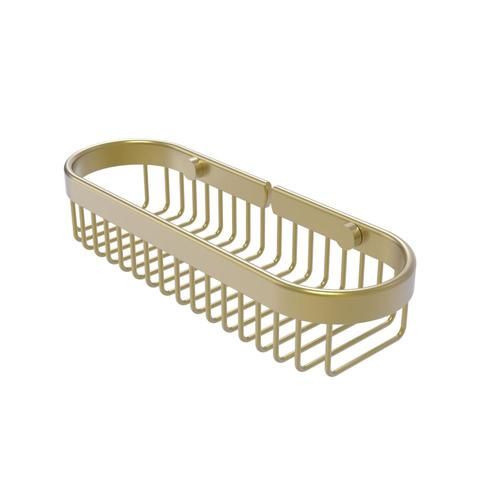 Allied Brass Oval Toiletry Wire Basket in Satin Brass