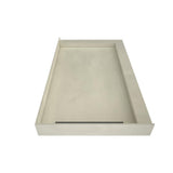 WonderFall Trench 36 in. x 48 in. Double Threshold Shower Base with Left Drain and Tileable Trench Grate - Super Arbor