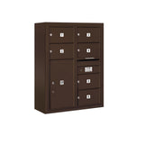 3800 Horizontal Series 6-Compartment with 1-Parcel Locker Surface Mount Mailbox - Super Arbor