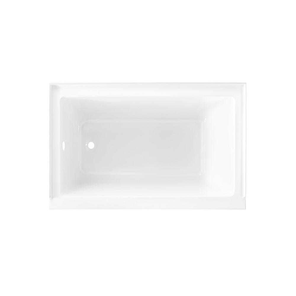 Voltaire 48 in. x 32 in. Acrylic Rectangular Drop-in Left-Hand Drain Bathtub in Glossy White - Super Arbor