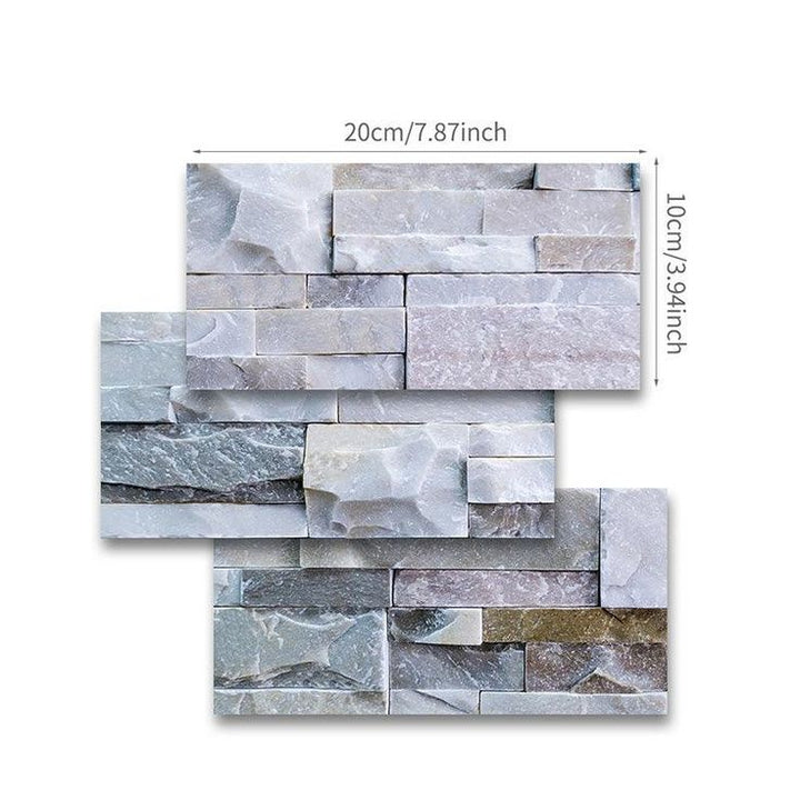 9pcs 3D Self Adhesive Kitchen Wall Tiles Bathroom Mosaic Tile Sticker 20*10cm