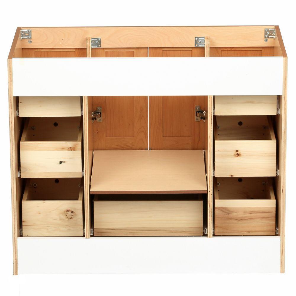 Shaker 42 in. W x 21 in. D x 34.5 in. H Vanity Cabinet Only in Natural Alder - Super Arbor