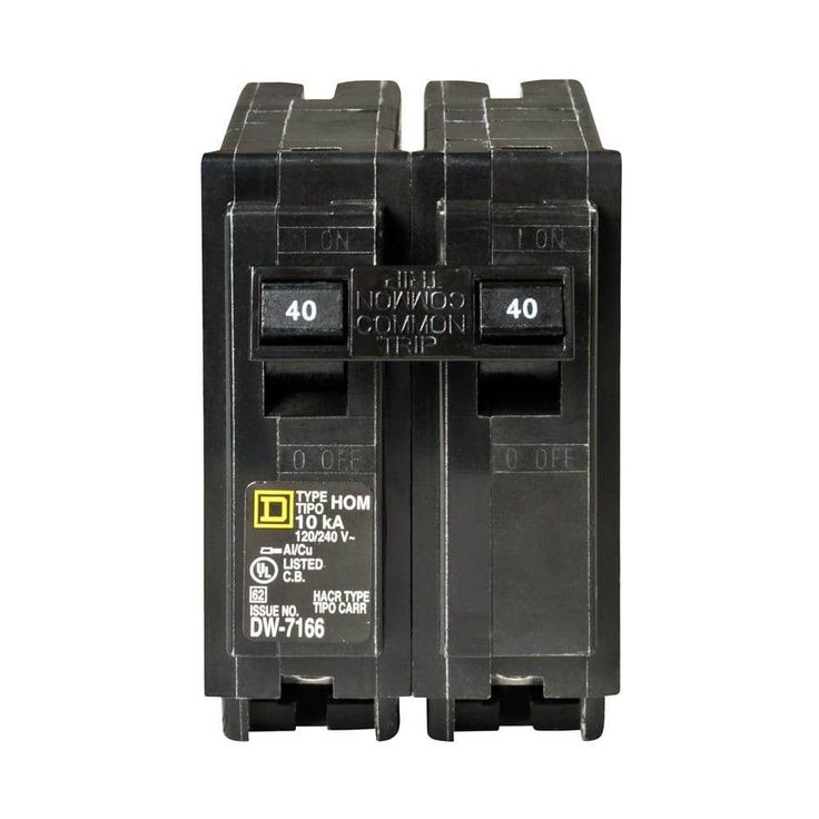 Square D Homeline 40-Amp 2-Pole Standard Trip Circuit Breaker