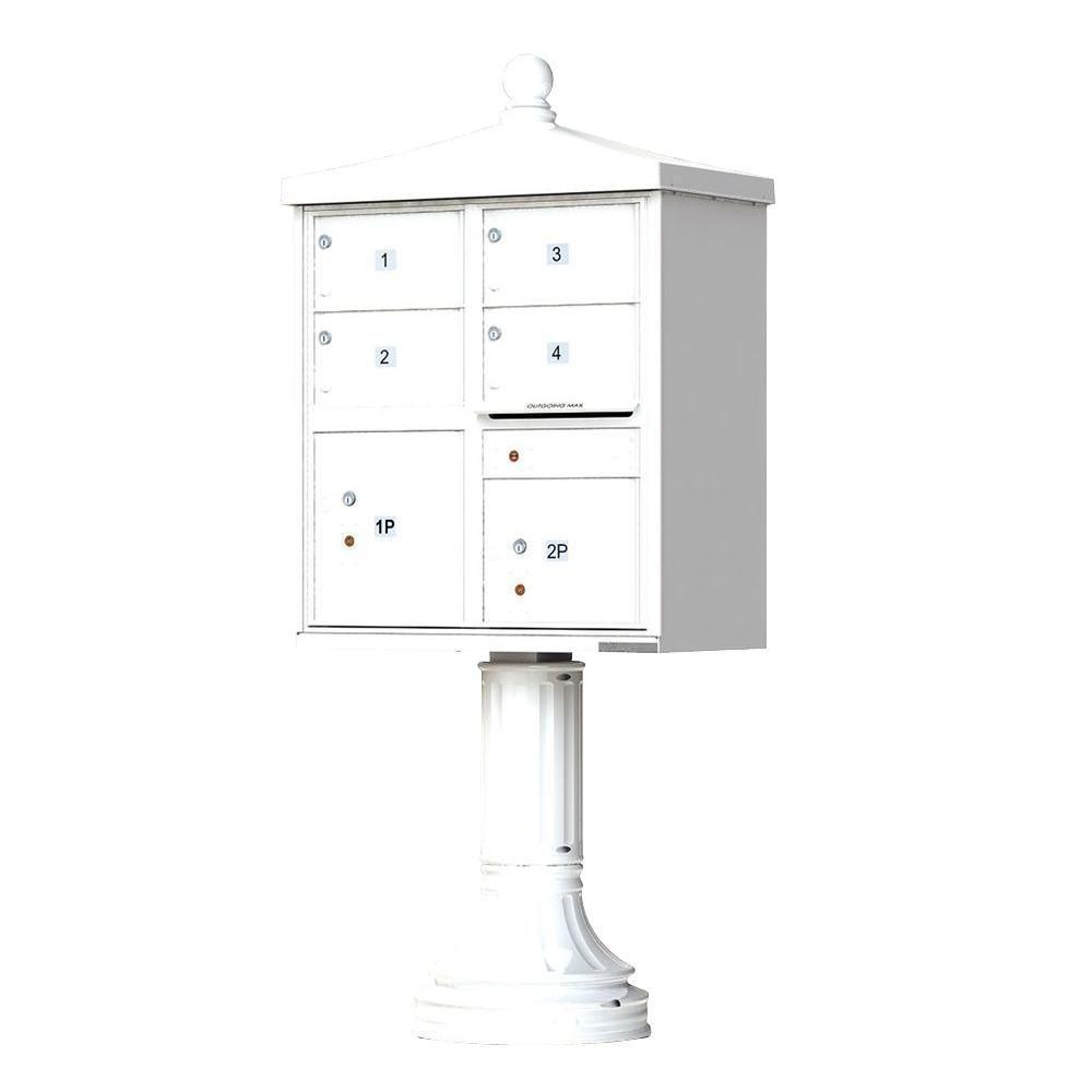 Vital 1570 8 Mailboxes 2 Parcel Lockers 1 Outgoing Pedestal Mount Cluster Box Unit - Super Arbor