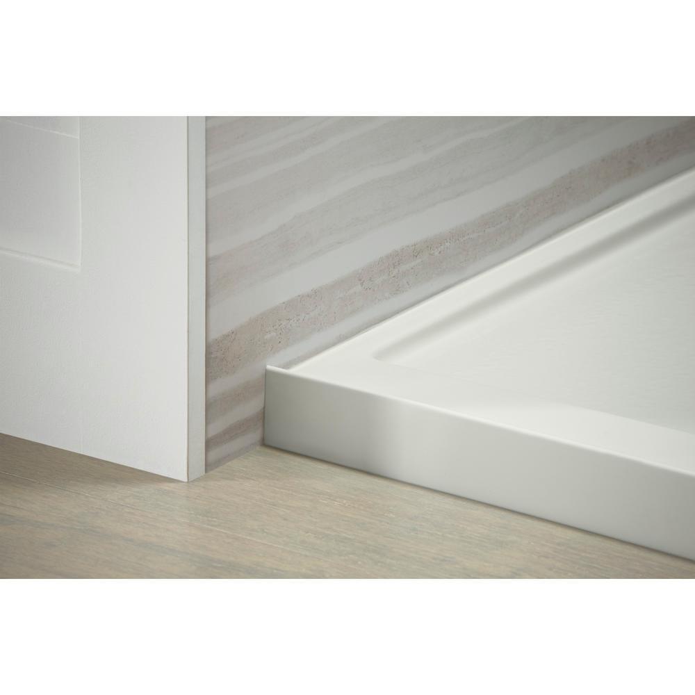 Rely 60 in. x 32 in. Single Threshold Shower Base with Right-Hand Drain in White - Super Arbor