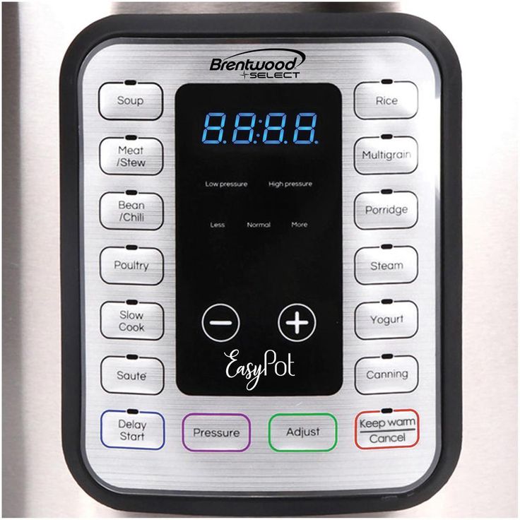 Easy Pot 6 Qt. Silver Electric Slow Cooker with LED Display