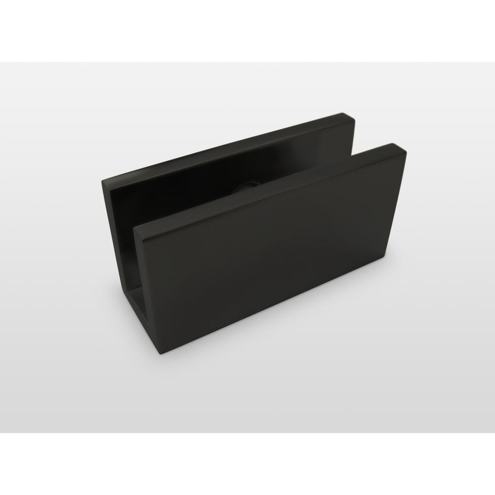 34 in. x 58 in. Frameless Fixed Panel Bathtub Door in Matte Black without Handle - Super Arbor
