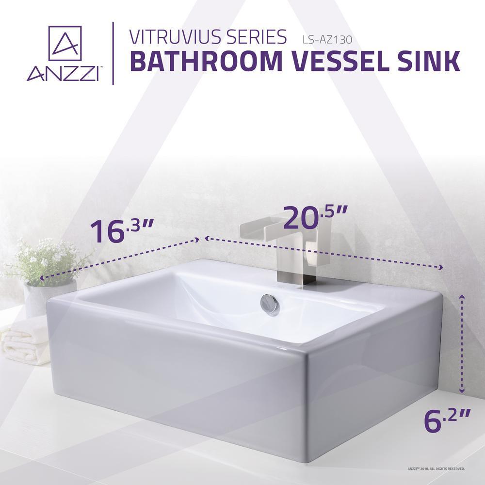Vitruvius Series Ceramic Vessel Sink in White - Super Arbor