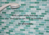 Crystiles Black, Deep Grey and Brushed Silver 12 in. x 12 in. Peel and Stick Vinyl Wall Tile Backsplash, 