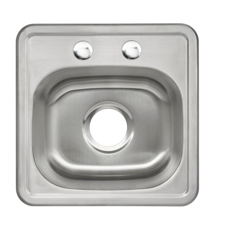 Drop-In 22-Gauge Stainless Steel 15 in. 2-Hole Single Bowl Bar Sink