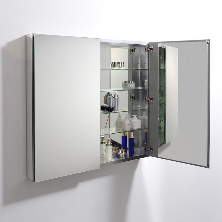 39.50 in. W x 36 in. H x 5 in. D Frameless Recessed or Surface-Mount Bathroom Medicine Cabinet