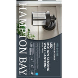 Black Motion Sensor Outdoor Integrated LED Wall Lantern Sconce