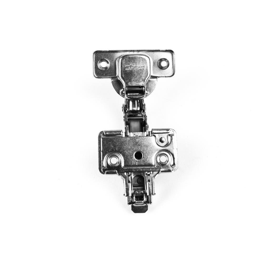 110-Degree 35 mm Inset Overlay Soft Close Frameless Cabinet Hinges with Installation Screws (1-Pair) - Super Arbor