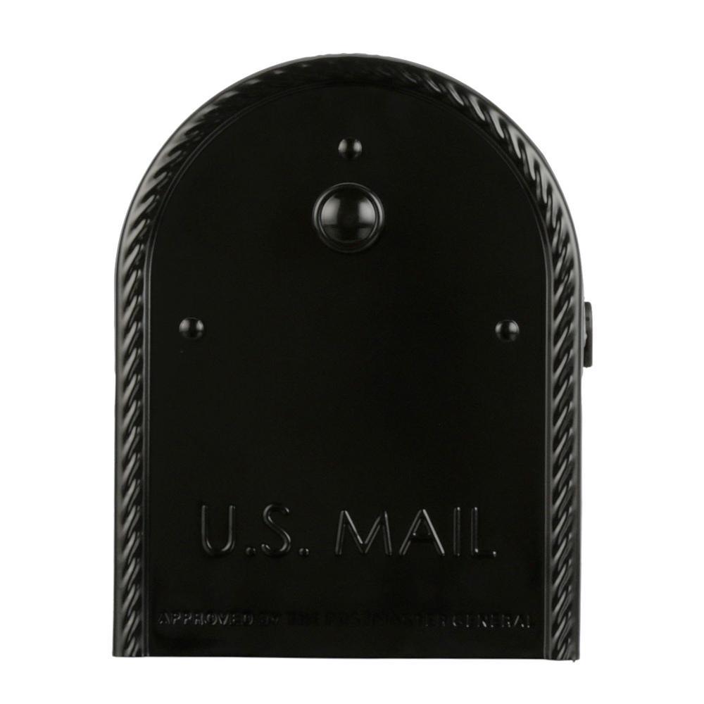 Edwards Large, Steel, Post Mount Mailbox, Black - Super Arbor