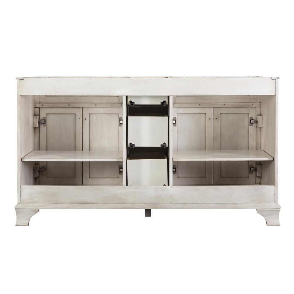 Corsicana 60 in. W x 21.5 in. D Vanity Cabinet Only in Antique White - Super Arbor
