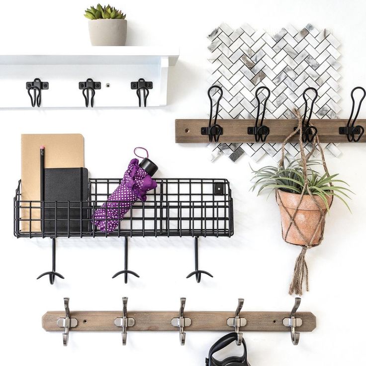 4-1/2 in. Matte Black Rustic Wire Coat Hook