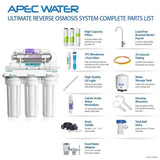 Essence 75 GPD 7-Stage Reverse Osmosis Water Filtration System with Alkaline Mineral pH+ and UV Ultra-Violet Sterilizer