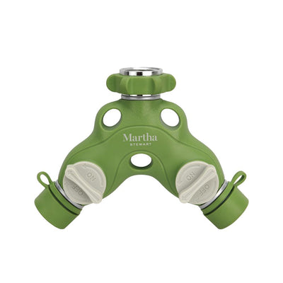 2-Way Metal Garden Hose Tap Adapter Y-Splitter - Super Arbor