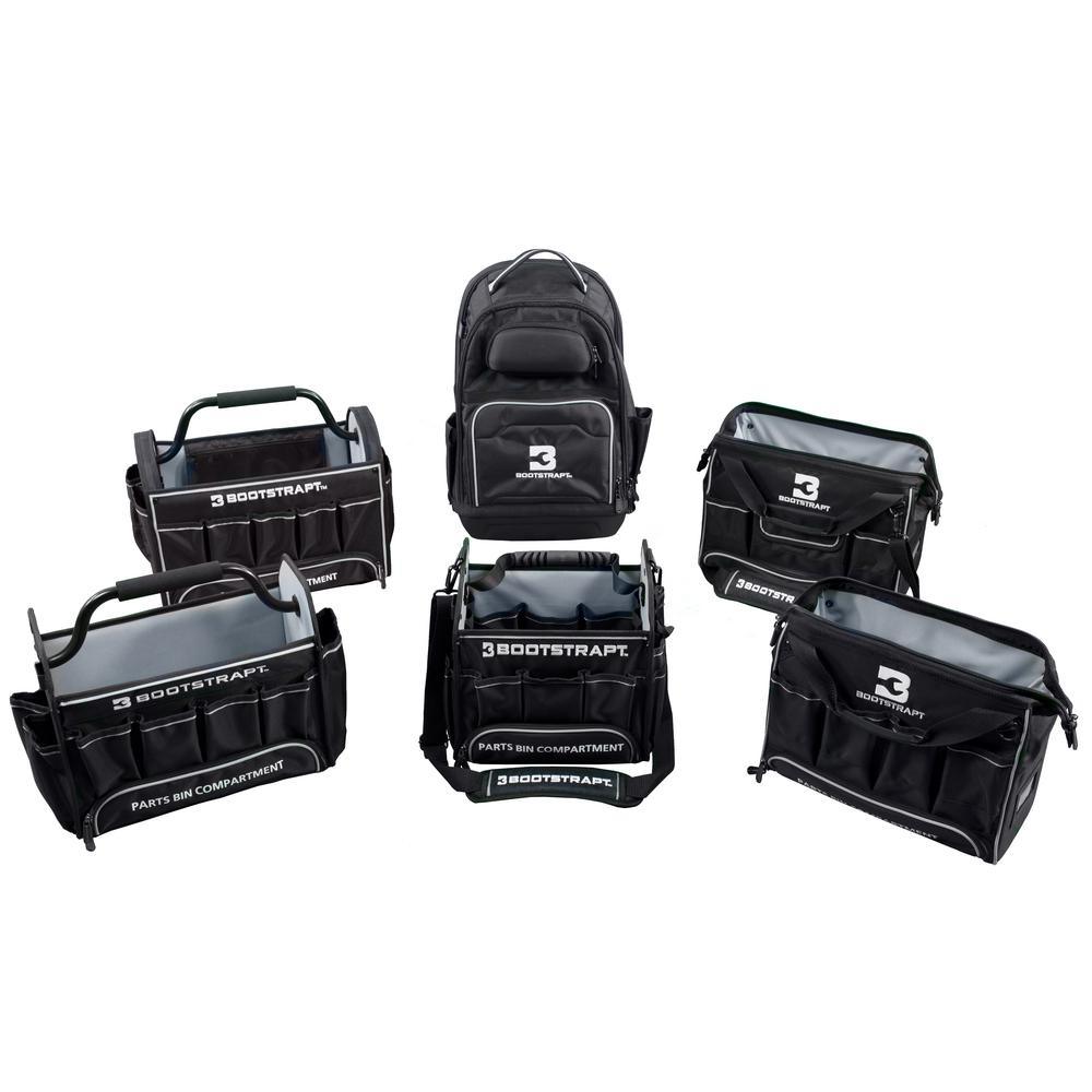 12 in. Electrician's Tote Bag with Integrated Parts Bin Compartment - Super Arbor