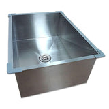 Dual Mount Stainless Steel 33 in. 4-Hole Single Bowl Kitchen Sink in Satin