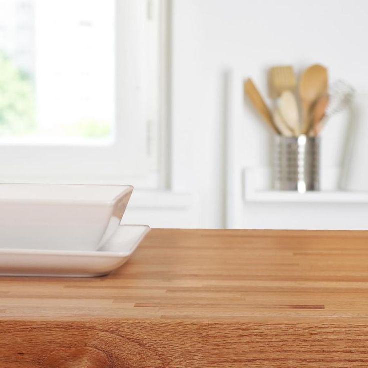 Sparrow Peak Red Oak 10-ft Natural Straight Butcher Block Oak Kitchen Countertop